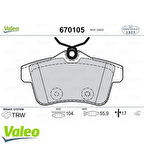 Valeo 670105 Arka Fren Balatası 308 RCZ C4 II DS4 1.6GTI 1.6HDI 2.0HDI 07 10- 1608520680