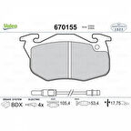 Valeo 670155 Ön Fren Balatası Renault 9 YM Renault 19 Clio III Express Saxo 1.0L.1.1L.1.4L Saxo P106 P306 P404 95659340