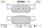 Valeo 670345 Ön Fren Balatası Takım Clio IV 12-Logan II 12-Sandero II 12-Symbol II 08-İnce Tip 410602581R