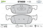 Valeo 670600 Fren Balatası Ön Takım Clio IV 12-Logan II 12-Sandero II 12-Kalın Tip 410605536R