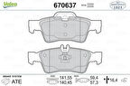 Valeo 670637 Fren Balatası Arka W203 04-07 S203 04-07 C209 06-09 A209 04-05 C219 04-10 C218 11-17 W211 03-07 74201020