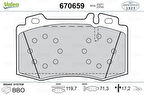 Valeo 670659 Fren Balatası Ön W203 02-07 S203 02-07 C209 02-09 C219 04-10 W211 02-08 W220 98-04 34205820