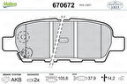 Valeo 670672 Arka Fren Balatası Nıssan Qashqaı J10 07-13 Xtraıl 07-13 Parthfınder 13> Koleos 08> Juke 10>Suzukı Grand Vıtara 08>