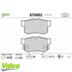 Valeo 670682 Arka Fren Balatası Honda Civic 2001-CRV 2001-2007 Accord 1998-2008 Frv 04- 43022SY8A01