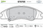 Valeo 670705 Ön Fren Balatası Kia Cerato Benzinli Dizel 04- 581012FA10