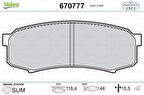 Valeo 670777 Fren Balatası Arka Land Cruiser 2.7 3.4 4.0 97-Lexus G470 01- 446660020