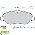 Valeo 670882 Fren Balatası Ön Vito W639 07-Vito W447 14-Crafter 06-Sprinter 06- 2E0698151B