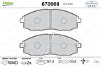 Valeo 670908 Ön Fren Balatası Hyundai Stare 2.5 97-01 581014AA31