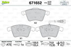 Valeo 671652 Ön Fren Balatası Touareg 2.5 7L6698151F
