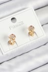 Pirinç Zirkon Taşlı Dondurma Model Gold Renk Çocuk Küpe - TJ-BKP11201
