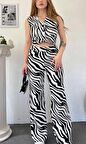 ZEBRA DESENLİ YELEK PANTOLON İKİLİ TAKIM