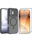 Vendas Honor 600 5g Kılıf M-Safe Şarj Özellikli Kamera Korumalı Zore Lunex Kapak + Cam Ekran Koruyucu