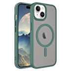 Vendas iPhone 15 Plus Uyumlu (15 Plus) Flet Serisi Mat Arka Yüzey Wireless Şarj Destekli Magsafe Kılıf