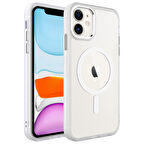 Vendas iPhone 11 Uyumlu ( iPhone 11 ) Krom Serisi Wireless Şarj Özellikli Magsafe Silikon Kapak