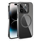 Vendas iPhone 15 Pro Max Uyumlu Klon Serisi Wireless Şarj Destekli Kapaklı Kamera Lens Korumalı Sert Pc Kılıf