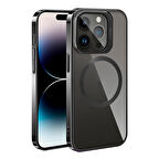 Vendas iPhone 15 Pro Uyumlu Klon Serisi Wireless Şarj Destekli Kapaklı Kamera Lens Korumalı Sert Pc Kılıf