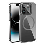 Vendas iPhone 15 Pro Uyumlu Klon Serisi Wireless Şarj Destekli Kapaklı Kamera Lens Korumalı Sert Pc Kılıf