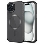 Vendas iPhone 15 Kılıf Mat Tasarımlı Magsafe Wireless Şarj Özellikli Zore Mat Setro Kapak