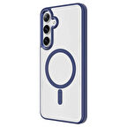 Vendas Samsung Galaxy S24 Kılıf Magsafe Şarj Özellikli Zore Krom Magsafe Silikon Kapak