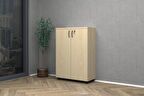 Vena Tam Kapak Ofis Dosya Dolabı 80x35x115 Akçaağaç