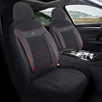 Ford Mondeo Araçlara Uyumlu Oto Koltuk Kılıfı Seti - Venüs Serisi Siyah/Kırmızı