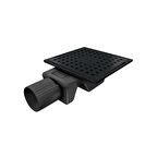 VALTEMO İNOKS BASE 50 IZGARALI  15*15 YAN ÇIKIŞLI  (SİYAH)