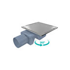 VALTEMO INOX-S TRENDY YAN ÇIKIŞLI YER SÜZGECİ 50 15X15