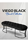 Viego Siyah Bench Puf,Metal