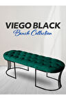 Viego Siyah Bench Puf,Metal