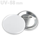 58 mm UV Baskıya Uygun Buton Rozet VG58UVBR 100 adet
