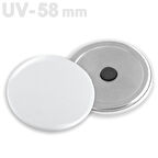 58 mm UV Baskıya Uygun Buton Sade Magnet VG58UVBS 250 adet