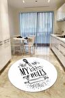 Beyaz Kaymaz My Kitchen My Rules Daire Mutfak Halısı AR857
