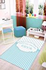Mavi Yıkanabilir Kaymaz Taban Bebek Halısı İsimli Halı KD10