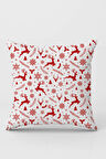 Kırmızı Yılbaşı Çift Taraflı Kırlent Yastık Kılıfı KRL1050