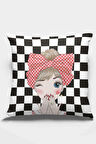 Siyah Pop Art Çift Taraflı Yastık Kırlent Kılıfı KRL111