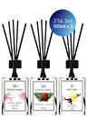 Japon Kiraz Çiçeği, Sandal Ağacı, Vanilya Çubuklu Oda Kokusu Esansiyel Uçucu Yağ 100 ml X3'lü Set