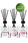 Şakayık, Lilyum, Lotus Çubuklu Oda Kokusu Esansiyel Uçucu Yağ 50 ml x 3'lü Set