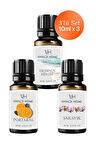 Okyanus Esintisi, Portakal, Şakayık Uçucu Yağ Buhurdanlık Yağı 10ml x 3'lü Set