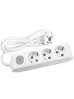 Viko Multi Let (3'Lü) Üçlü Priz Topraklı Anahtarlı Kablolu 3 (Üç) Metre (2 Adet)