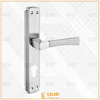 VİKTORYA KOL AYNALI NİKEL SATEN YALE KAPI KOLU 