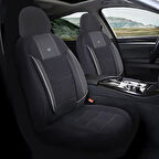 Audi A Serisi Araçlara Uyumlu Oto Koltuk Kılıfı Seti - Violet Serisi Siyah/Beyaz