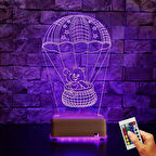 Kızıma Hediye Gece Lambası Balonlu Ayıcık 16 Renk Doğumgünü Hediyesi