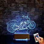 3D tasarım Harley Motor Doğumgünü Hediyesi 16 Renk Gece Lambası Hediyelik