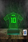 3D LED Gece Lambası Futbol Temalı Sporcu Masa Lambası