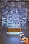 3d Led Gece Lambası Kabe Tasarım 16 Renk Masa Lambası