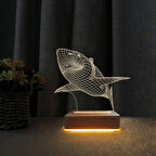 3d Doğum Günü Hediyesi Köpekbalığı  Çocuk Odası Gece Lambası 