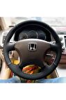 Honda Civic Vitec2 Arara Özel Direksiyon Kılıfı Noktalı-nubuk-gri Ipli