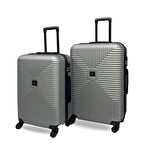 ANHELO Bowtie ABS Orta ve Büyük Boy 2'li Valiz Seti