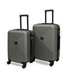 ANHELO Bowtie ABS Küçük (Kabin) ve Orta Boy 2'li Valiz Seti