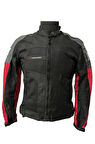 VENOM MOTOSİKLET CEKETİ DYNAMIC LADY SİYAH-KIRMIZI